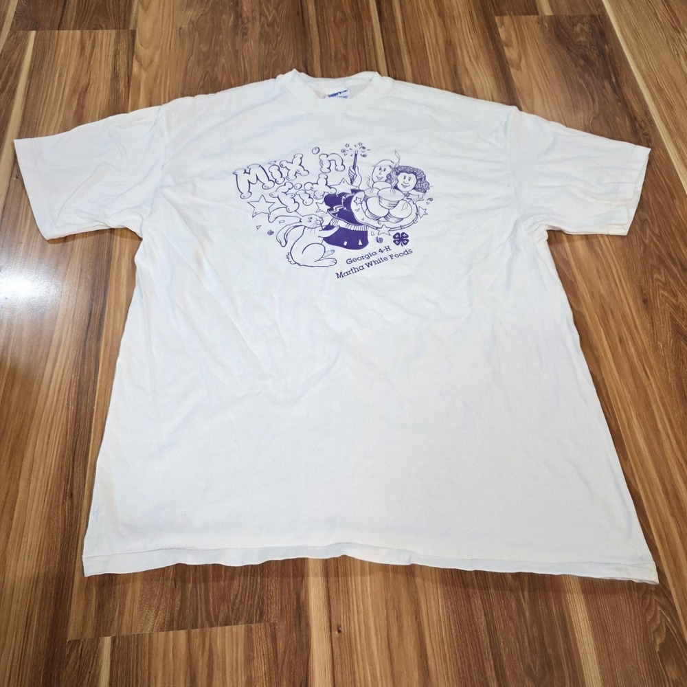 Vintage Georgia 4-H Mix N Fix Shirt Mens XL Hanes Martha White Foods 90s